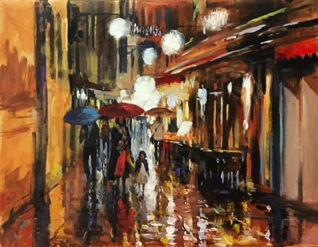"Rainy Venice Night" 46 x 36cm
£495 framed £425 unframed